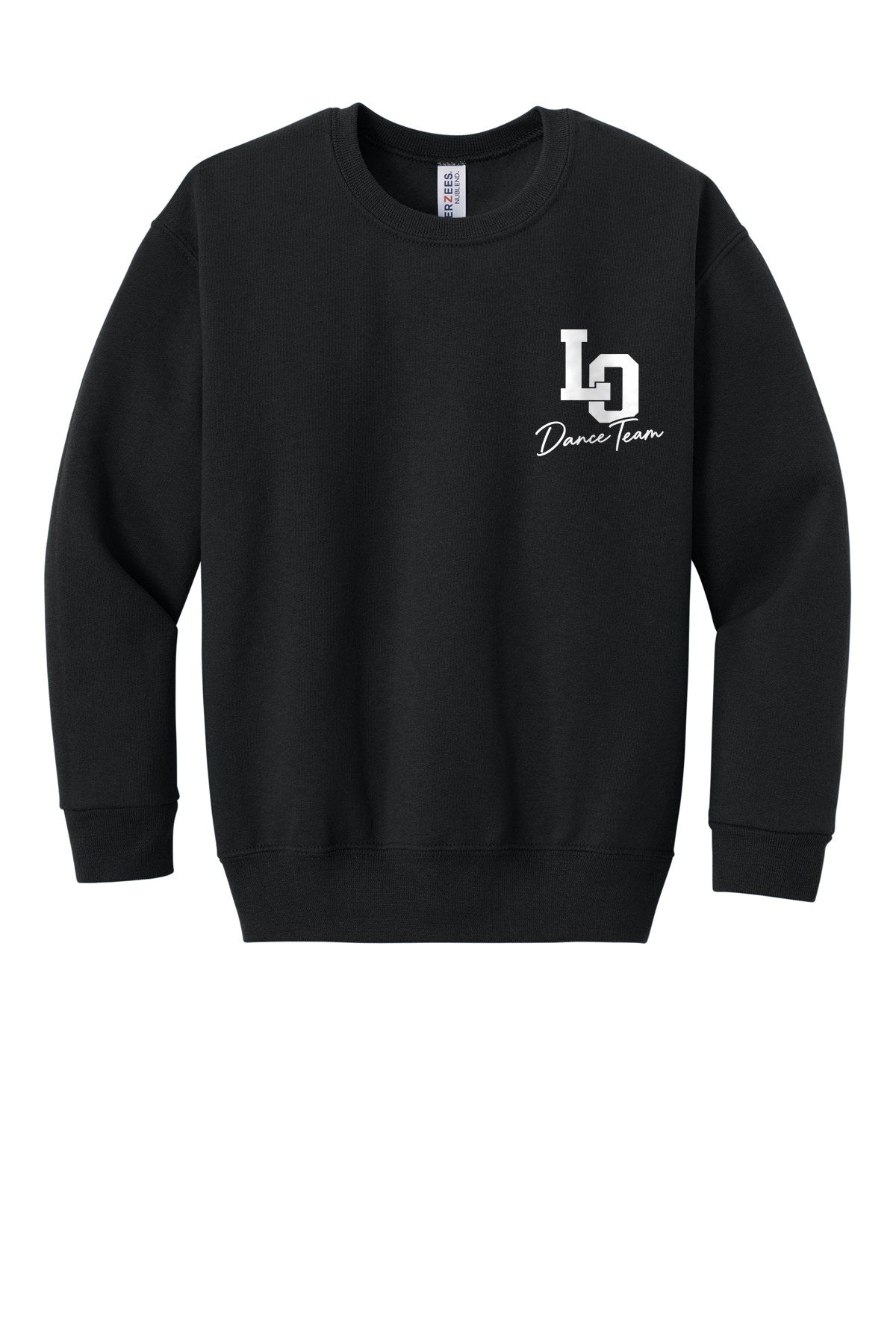 LO Dance Support Crew Youth Crewneck - LO Dance Team (left chest) - Black