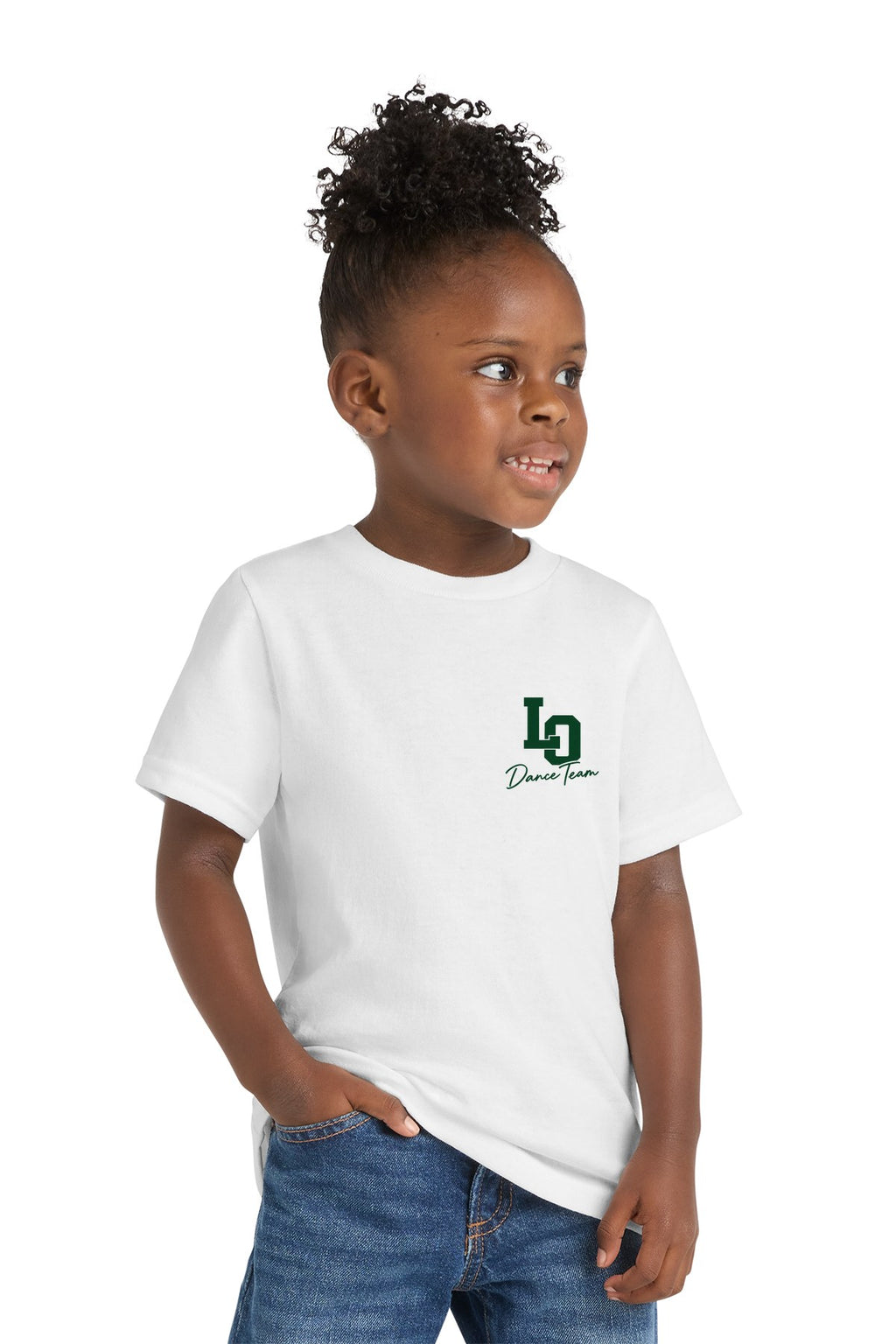 LO Dance Support Crew Toddler Tee - LO Dance Team (left chest) - White