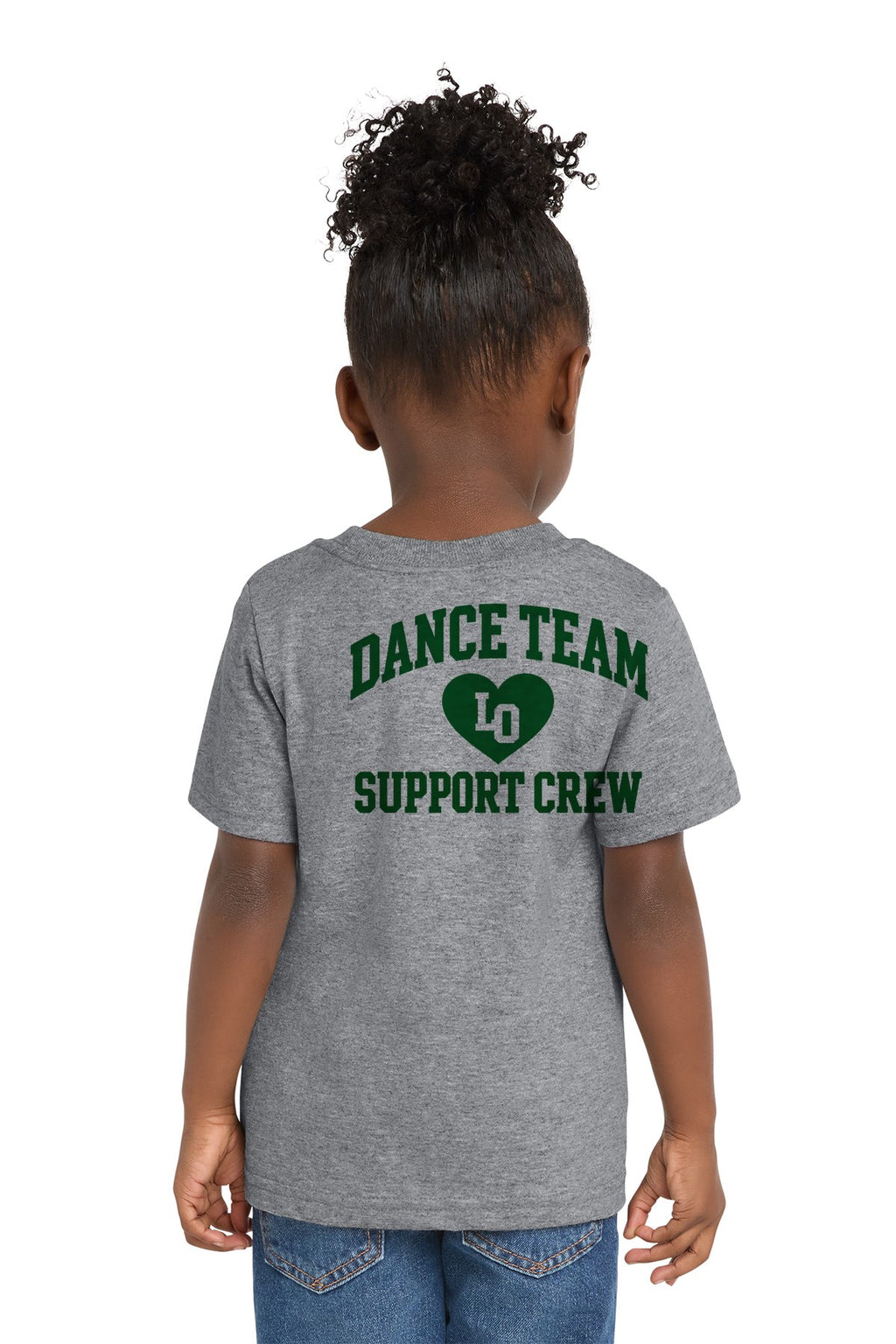 LO Dance Support Crew Toddler Tee - Dance Team Support Crew (full back) - AthlHthr