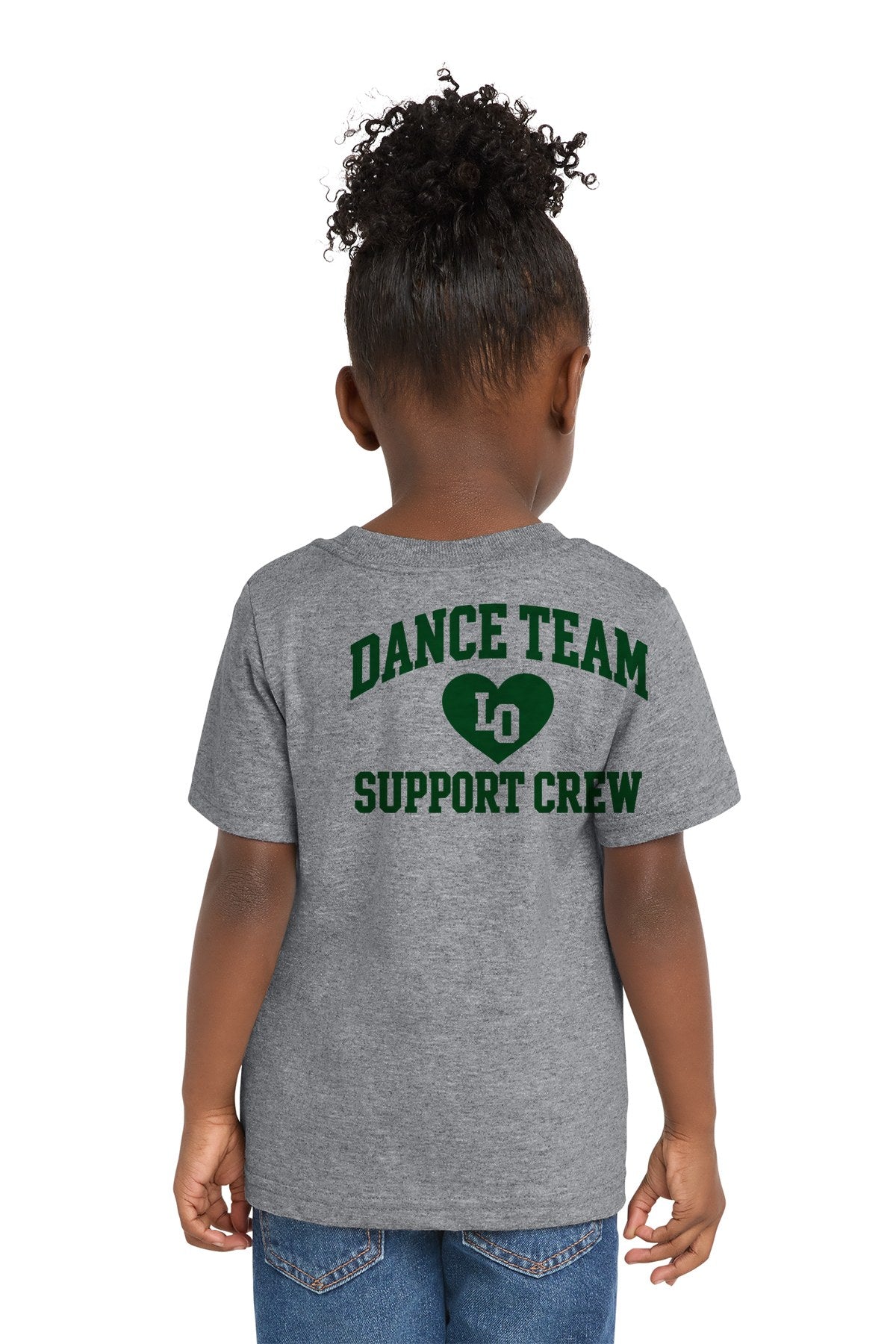 LO Dance Support Crew Toddler Tee - Dance Team Support Crew (full back) - AthlHthr