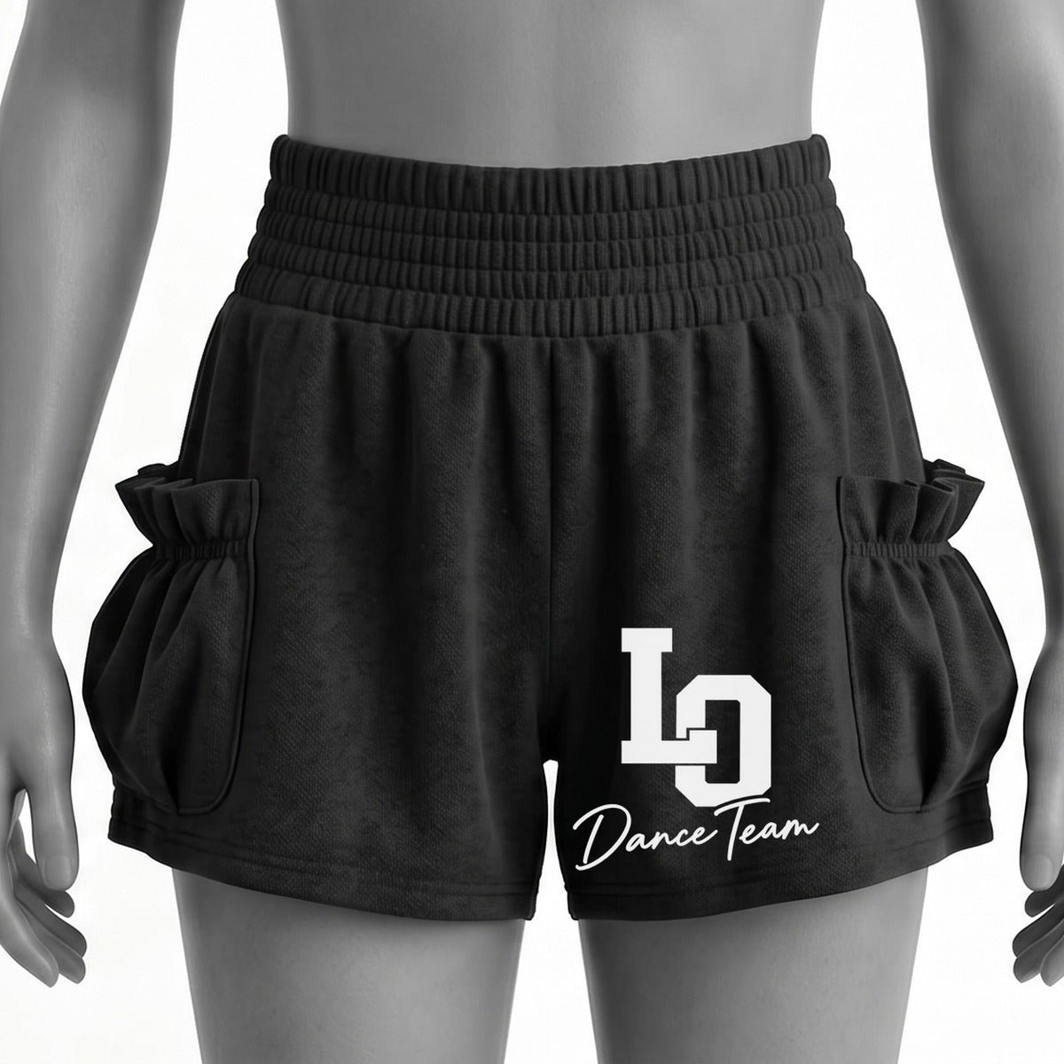 LO Dance Pocket Shorts - Black - LO Dance Team script