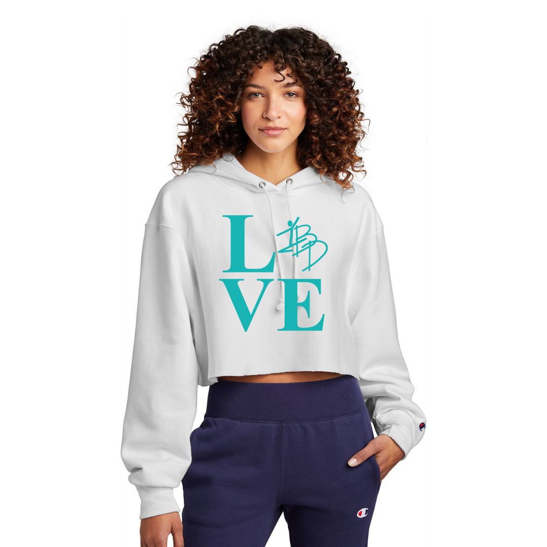BDC Champion ® Women's Reverse Weave ® Cropped Cut-Off Hooded Sweatshirt
