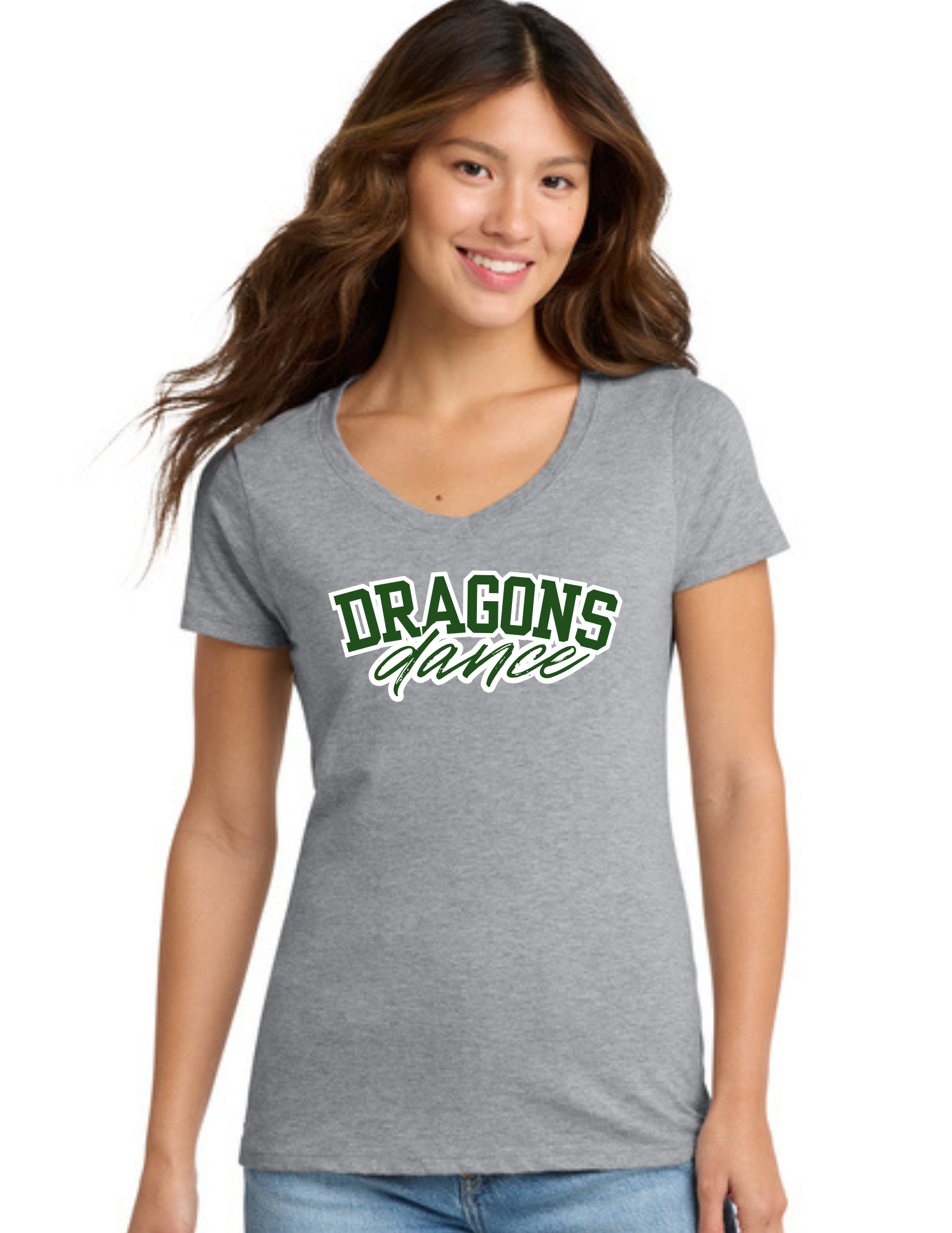 Dragons Dance Team Ladies Short Sleeve Fan Favorite V-Neck T