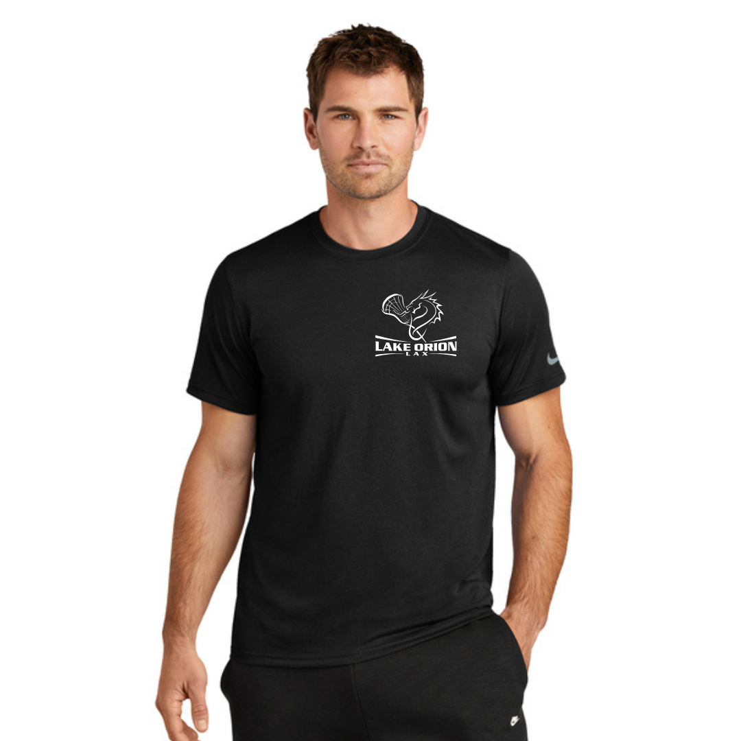 Lake Orion LAX Lacrosse Nike Swoosh Sleeve rLegend Tee