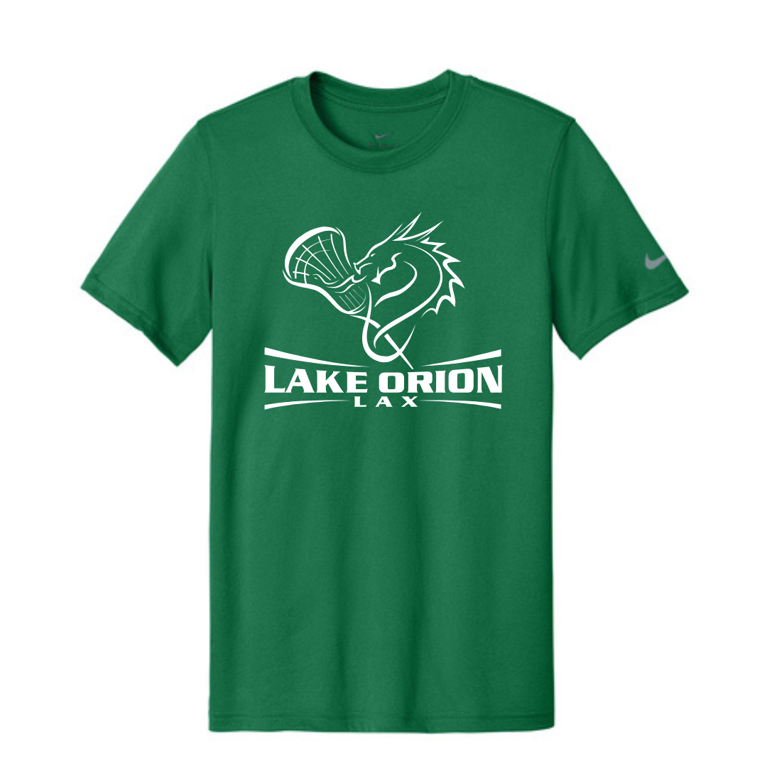 Lake Orion LAX Lacrosse Nike Swoosh Sleeve rLegend Tee