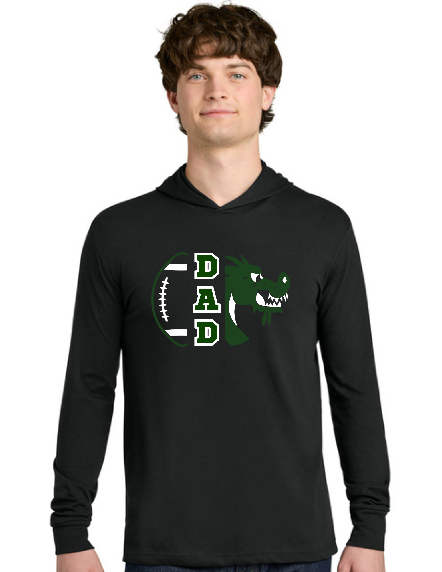 Football Dad CVC Long Sleeve Hoodie