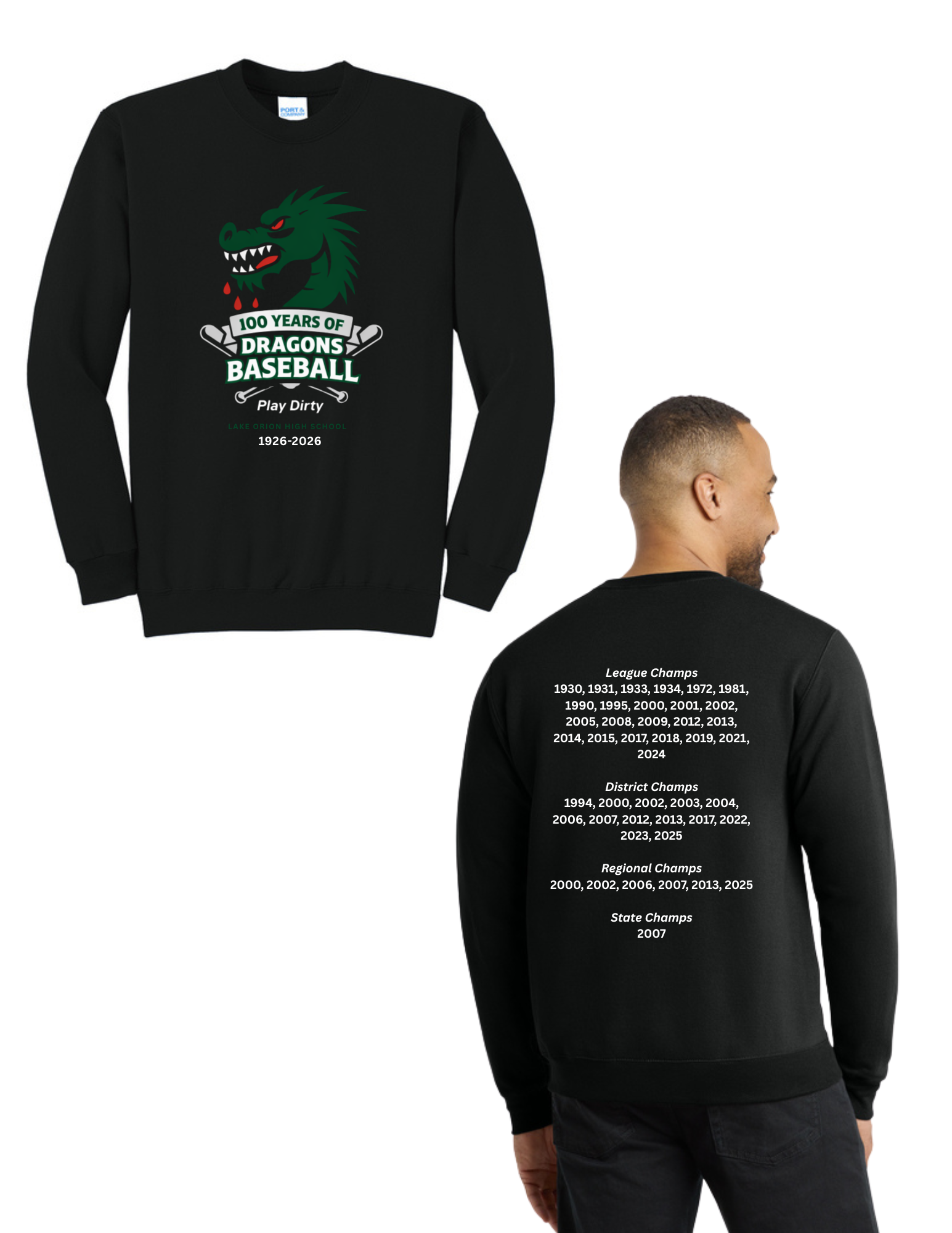 100 Years of Baseball Core Fleece Crewneck Sweatshirt