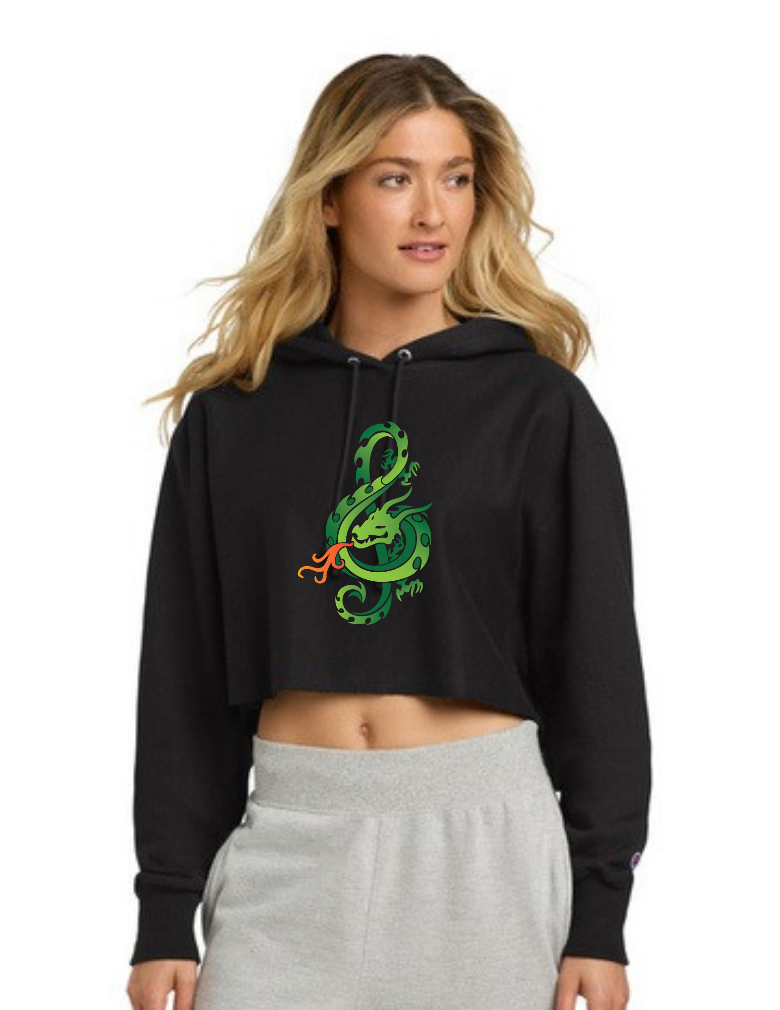 LOMB Champion® Women’s Reverse Weave® Cropped Cut-Off Hooded Sweatshirt