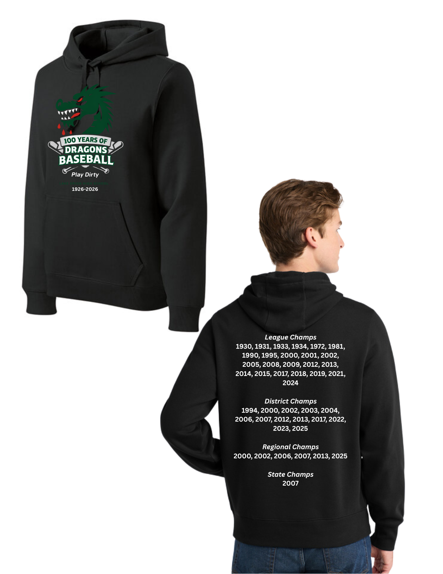 100 Years of Baseball Pullover Hooded Sweatshirt