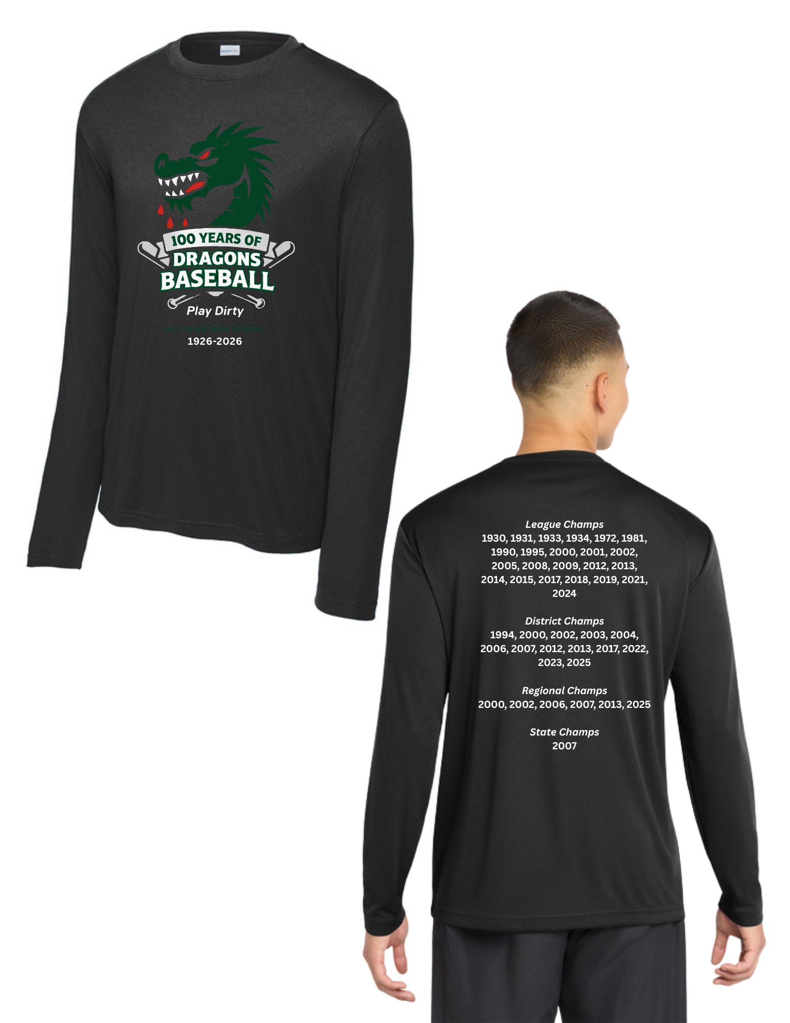 100 Years of Baseball Long Sleeve PosiCharge® Competitor™ Tee