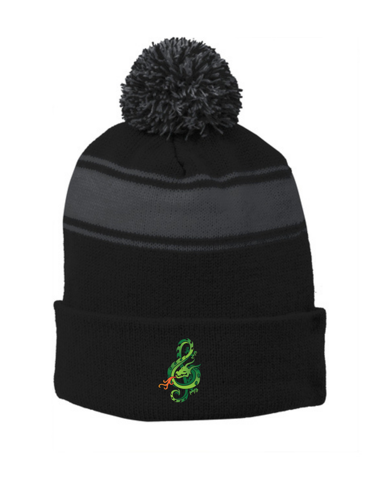 LOMB Stripe Pom Pom Beanie