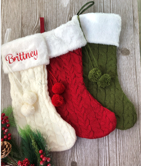 Cable Knit Christmas Stocking