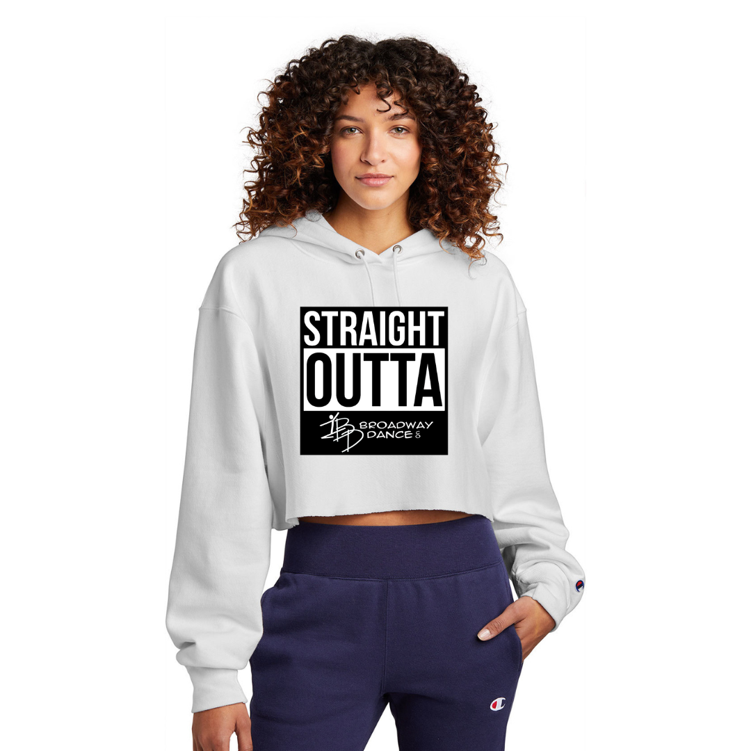 BDC Champion ® Women's Reverse Weave ® Cropped Cut-Off Hooded Sweatshirt