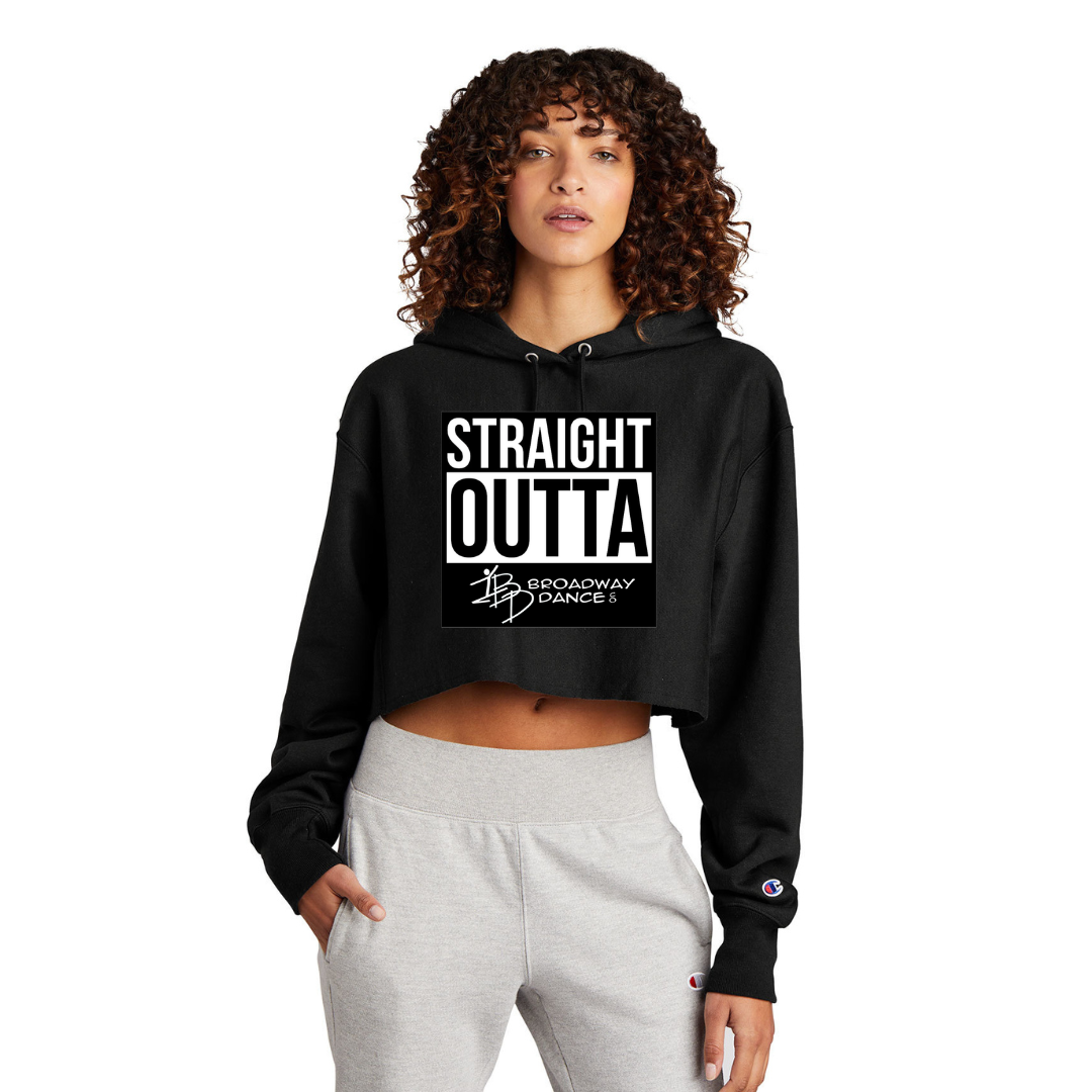 BDC Champion ® Women's Reverse Weave ® Cropped Cut-Off Hooded Sweatshirt