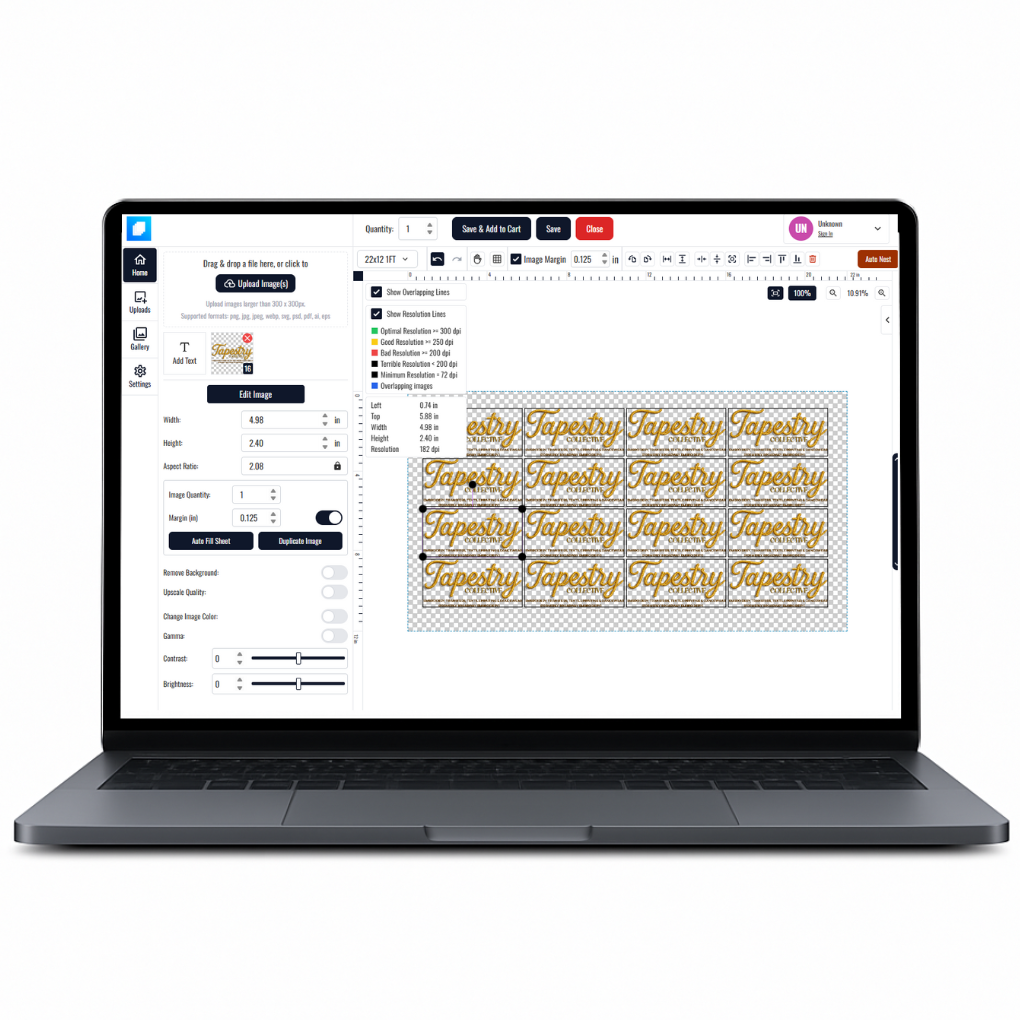 DTF Gangsheet Builder