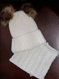Child's Pom Beanie and Neck Warmer