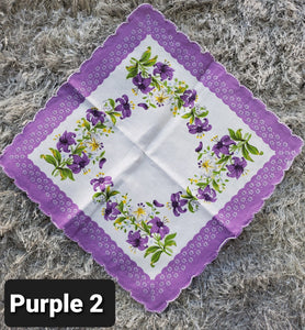 Floral Handkerchiefs with Boarders