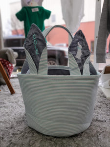 Striped Standing Ears Easter Basket