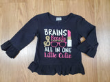 "Brains and Beauty" Shirt and Pant Set