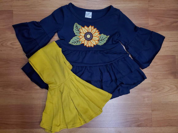 Sunflower Top and Ruffled Pants