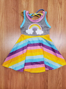 Rainbow Print Dress