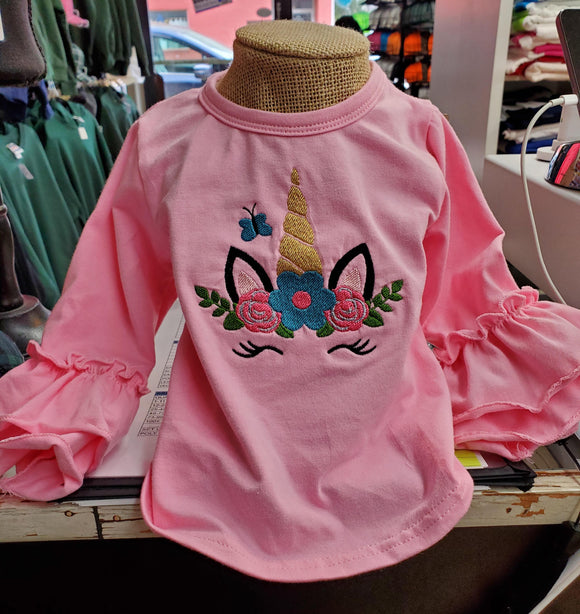 Embroidered Unicorn Shirt