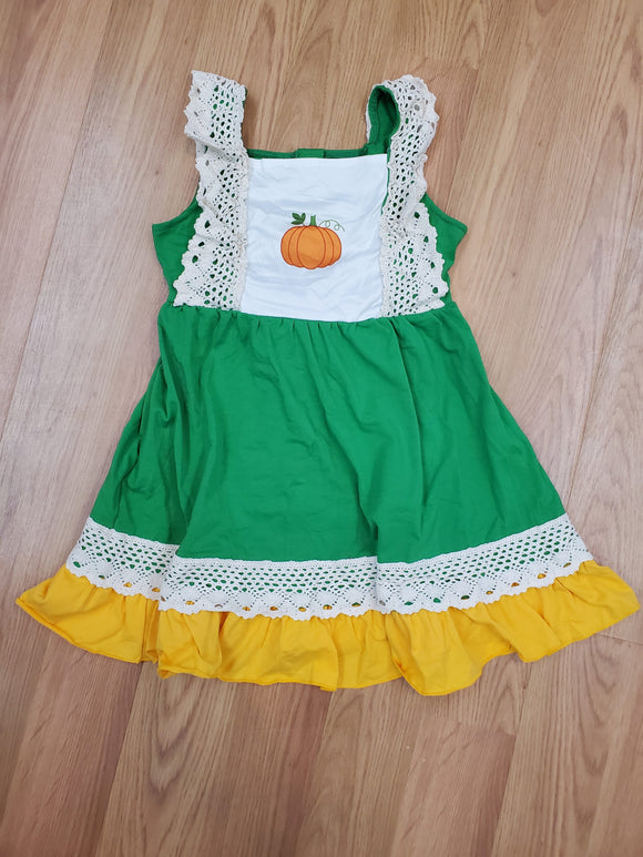 Lacey Pumpkin Print Dress