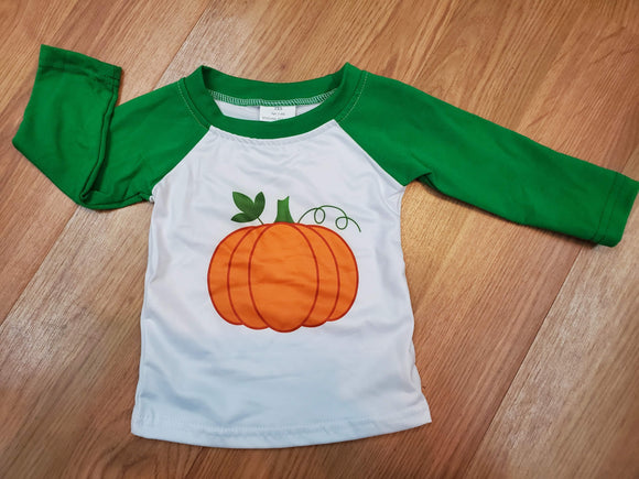 Long Sleeve Printed Pumpkin Shirt