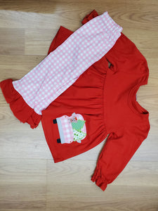 Girls Christmas Tree Truck Outfit