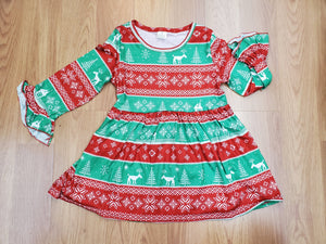 Red and Green Christmas Dress