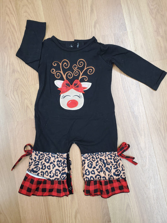 Reindeer Cheeta Romper