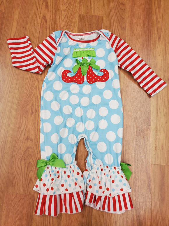 Poka-Dot Elf Romper