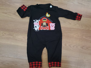 Farm Animal Applique Romper