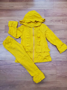 Bright Ruffled Kids Track Suit