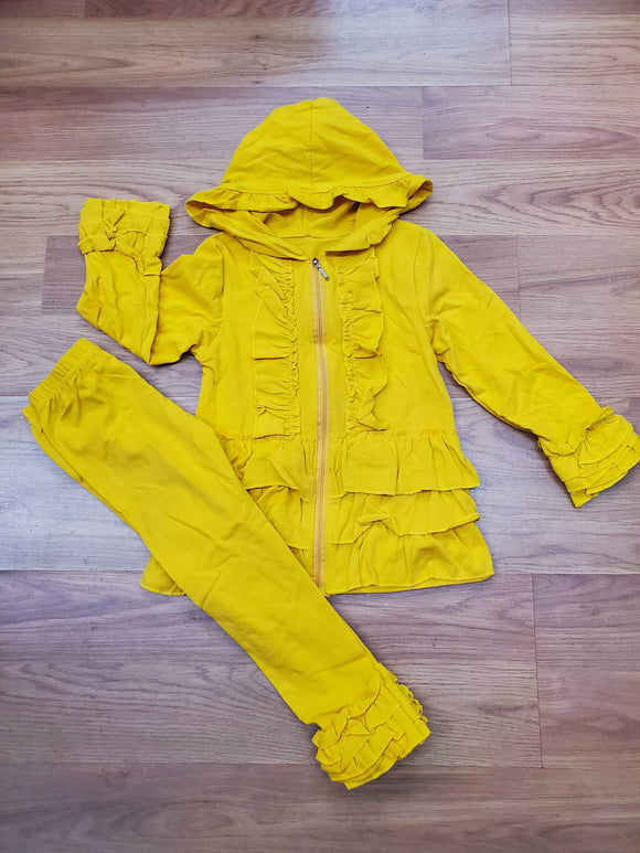 Bright Ruffled Kids Track Suit