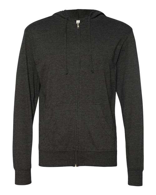 Lightweight Jersey Full-Zip Hooded T-Shirt