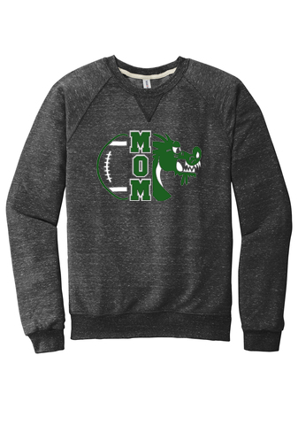 Heather French Terry Raglan Crew - Football Mom