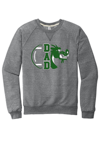 Heather French Terry Raglan Crew - Football Dad