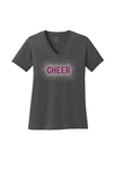 Ladies Core Cotton V-Neck Tee - Diamond Cheer