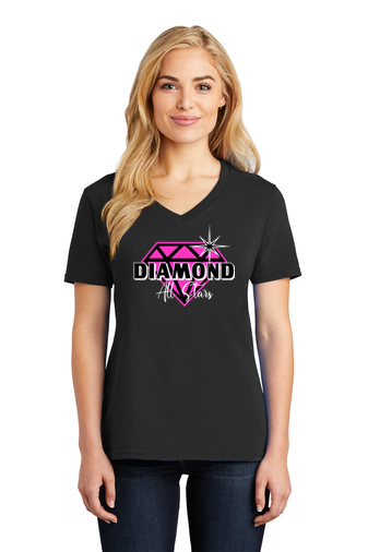 Ladies Core Cotton V-Neck Tee