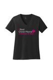 Ladies Core Cotton V-Neck Tee - Diamond Cheer