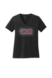 Ladies Core Cotton V-Neck Tee - Diamond Cheer