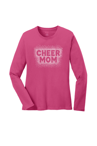 Ladies Long Sleeve Core Cotton Tee - Diamond Cheer