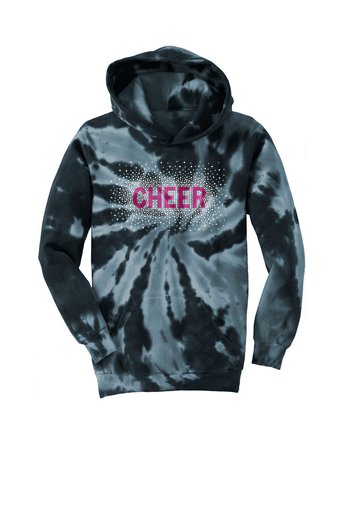 Youth Tie-Dye Pullover Hooded Sweatshirt - Diamond Cheer