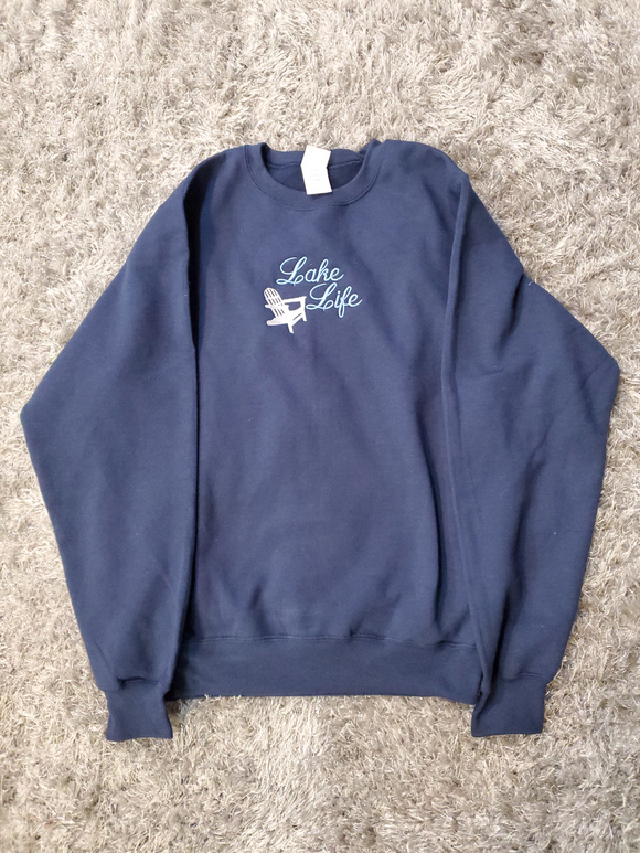 Lake Life Crew Neck PreEmbroidered