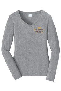 Ladies Long Seeve Fan Favorite V-Neck T