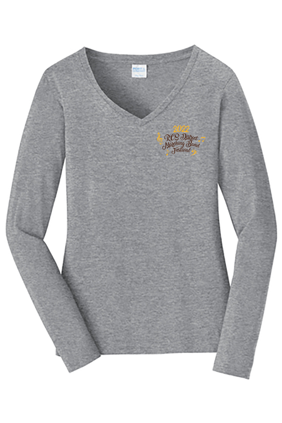 Ladies Long Seeve Fan Favorite V-Neck T