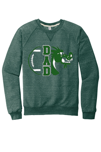 Heather French Terry Raglan Crew - Football Dad