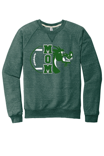 Heather French Terry Raglan Crew - Football Mom