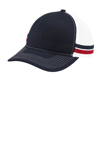 Two-Stripe Snapback Trucker Cap